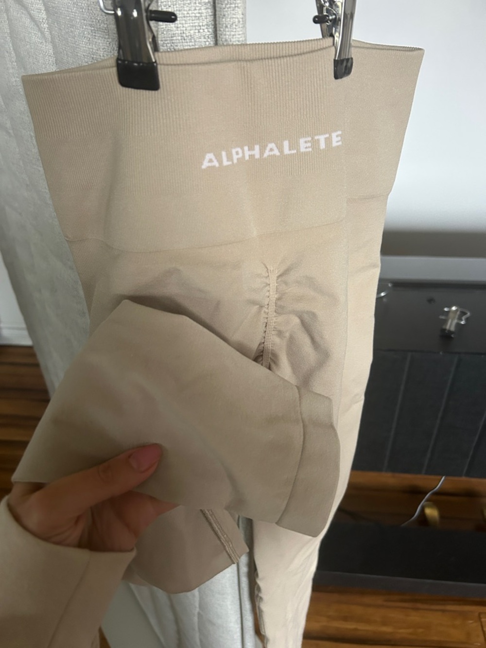 Alphalete Beige High-Waist Leggings